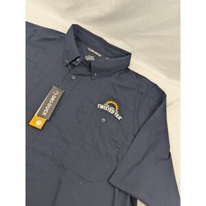 NwT Dri-duck Twisted Tea Navy Blue Short Sleeve Polo‎ Shirt - Mens 4XL Rip Stop